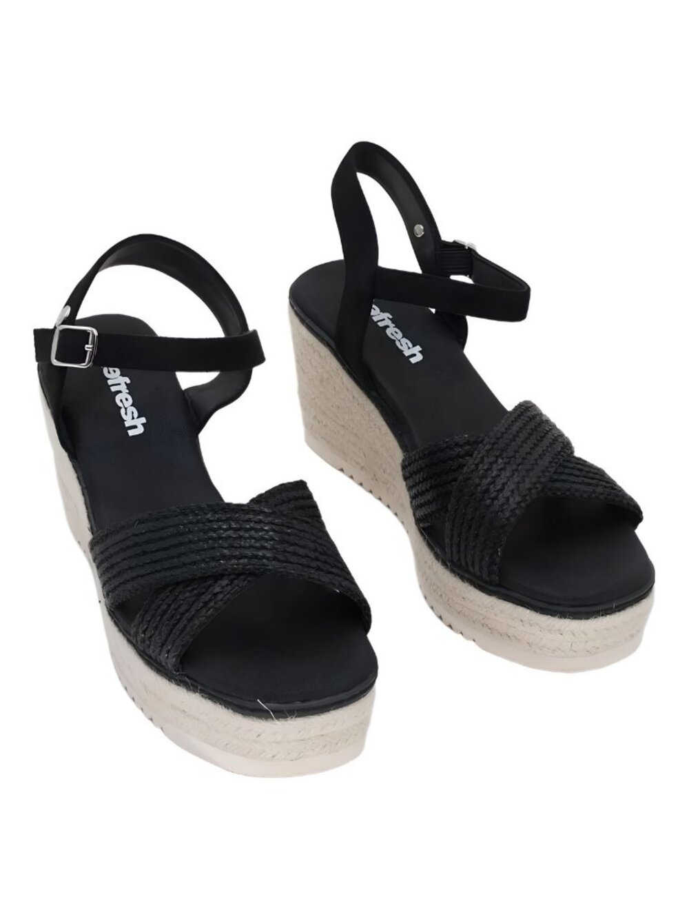 Xti Refresh Wedge Sandals Black EU 40 US 9